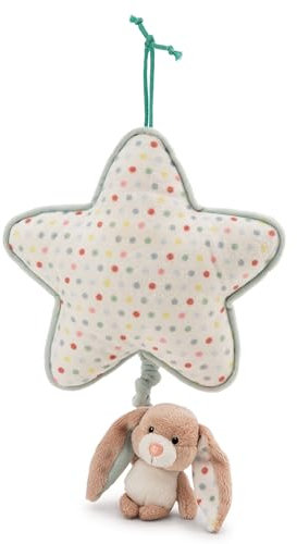 NICI Spieluhr Stern 21x20cm mit Hase Fjella 9cm - rosa - Einschlafhilfe für Babys und Kleinkinder ab der Geburt, Stofftier für Jungen und Mädchen Ideal für Bett, Kinderwagen & Wiege | 61882