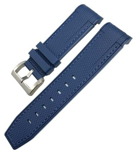 BIK Neues Naturkautschuk-Armband 22mm 23mm für Tudor Strap Black Bay Bronze Zweifarbiges Armband Weiches Silikon-Uhrenarmband Kostenlose Tools(Blue,22mm)