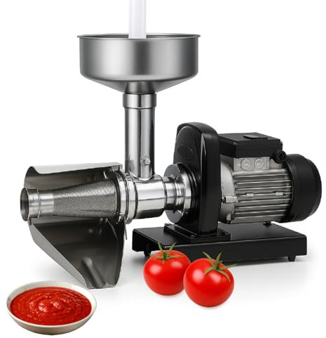Crisalide® - Passapomodoro Elettrico SM3 Inox N°3 Professionale, Potenza 370W, Motore Asincrono 0,5 HP, Struttura Robusta in Alluminio Alimentare e Acciaio Inox