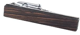 Krawattennadel Männer Vintage Holz Kupfer Metall Krawatte Bar Bräutigam Hochzeit Business Holz Krawatte Clips Pin(Black)