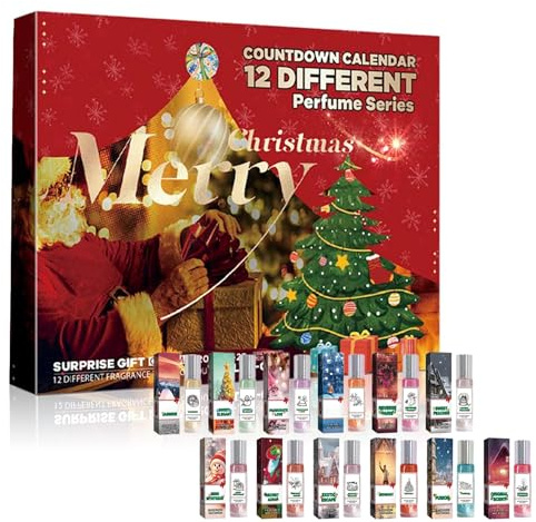 Parfum Adventskalender 2025 Frauen, Mini Parfüm Adventskalender Damen, 12 Teiliger Eau de Parfum, Parfum Woman, Langanhaltender Duft, 12 Teiliges Duftset für Mutter, Freundin, Ehefrau