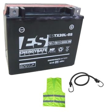 batteria YTX20L-BS ESTX20L-BS 12V-18AH spedita già carica e pronta per l'uso COMPATIBILE CON HARLEY DAVIDSON FXDBI Dyna Street Bob F/I 1450 per anno 2006 al 2006 batterie CCA 250A EN 177x88x156mm