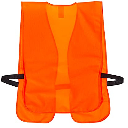 Allen Company Adult Blaze Orange Hunting Vest with a Hook and Loop Closure - High-Visibility Saftey Gear for Men and Women - Fits over Clothes and Jacket - Medium