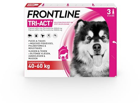 FRONTLINE tri-act Chiens XL de 40 à 60 kg 3 pipettes