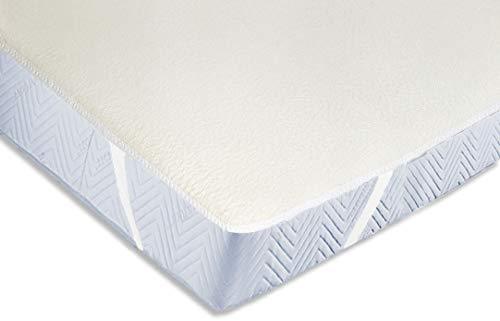 ZOLLNER Matratzenschoner - Topper mit praktischen Eckgummis - für Allergiker geeignet – Baumwolle - waschbar bis 95°C - 140x200 cm - Hotelqualität