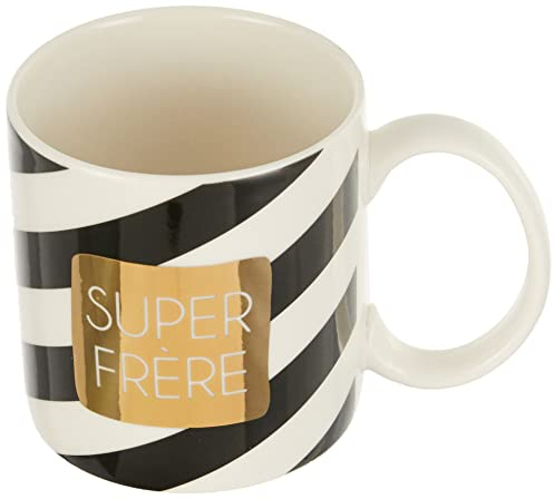 LA CARTERIE Draeger - Tazza Originale - Tazza da tè da offrire in Regalo ai propri Cari - Tazza da caffè in fine Porcellana - 350 ml 8 cm di Diametro x 8,5 cm di Altezza Super Fratello