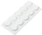 haggiy Elastikpuffer selbstklebend - rund 13 mm, Höhe: 4,0 mm, weiß (20 Stk.)