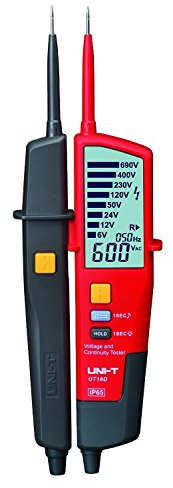 Tenlacum UT18D Auto Range Spannung und Kontinuität Tester mit LCD-Hintergrundbeleuchtung Datum Halt RCD Test und self-inspection qbbrt