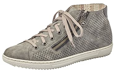 Rieker Damen L9427-45 Sneaker, Grau, 41 EU