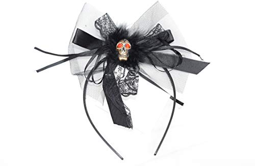 Hexenhut Halloween Kostüme Hexe Verkleidung Zubehör Karneval Fasching Zauberin (Haarreif mit Schleife)