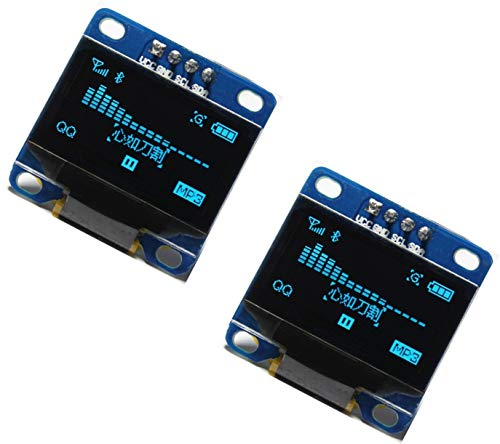 TECNOIOT 2pcs OLED 128X64 Display OLED LCD LED Display Module I2C IIC SPI Serial Color Blue | 2pcs 2,4 cm SSD1306 I2C IIC SPI Serial 12864 - Pantalla LCD OLED