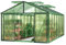 GFP Gewächshaus Asteria 25 Premium 311x534 cm mit integriertem Fundament 16 mm Doppelstegplatten, Farbe Moosgrün