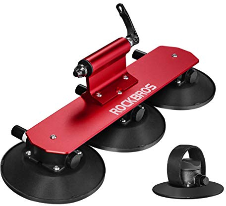 ROCK BROS Sucker Bike Rack for Car Roof Suction Cup Bicycle Carrier Quick Release Aluminium Alloy Roof Rack for 1 Bike
