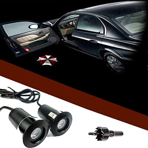 FOLGEMIR Autotür Logo Licht, 12V LED Projektor, Ghost Shadow Willkommen Einstiegsbeleuchtung, 5th Gen. Geist Schatten Lampe, universal for Alle KFZ (Logo 219 - Umbrella)