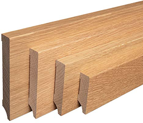 Sockelleiste Massiv Holz Eiche natur geölt Weimarer Profil Modern 40mm