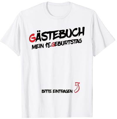 Gästebuch 18. Geburtstag T-Shirt