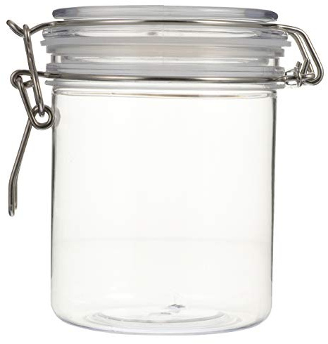 Hemoton - Barattoli in plastica con chiusura a leva, chiusura ermetica, per spezie, fagioli di caffè, farina, 550 ml