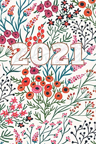 2021 Planner Calendar: Floral Colorful Doodles, Weekly & Monthly Planner with Monthly Tabs, January 2021 - Deceber 2021, Space For Notes, Elegant ... Women And Girls, Teenagers (Calendars 2021)
