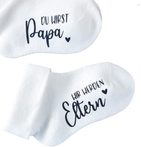 Baby Socken Du wirst Papa | Schwangerschaftsverkündung - wir werden Eltern | Schwangerschaft verkünden mit Babysocken | Geschenkidee | Vatertag