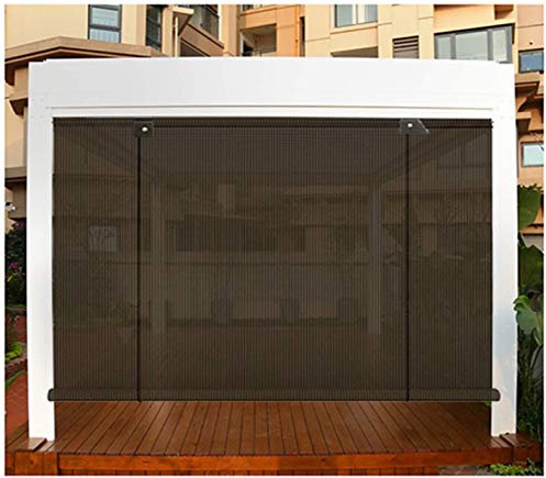 QAF Brise-Vue pour Balcon Clôture de Jardin Stores extérieurs enroulables Stores isolants translucides de Protection Solaire Refroidissement étanche à la Pluie sans Impact pour Les fenêtres de Pergol