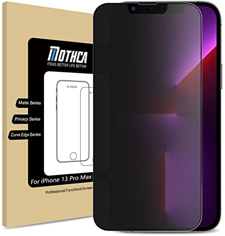 Mothca Matte Privacy Screen Protector for iPhone 14 Plus/iPhone 13 Pro Max (6.7 inch), Anti-spy Tempered Glass, Anti-Glare, Anti-Fingerprint