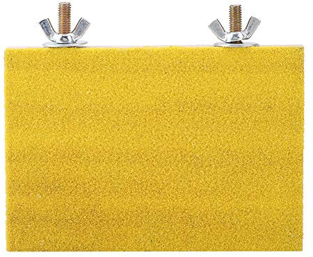 lyrlody Krallenschleifbrett, Papageienschleifbrett, Geeignet für Vögel, Wie Nymphensittich, Wellensittich, Kanarienvogel Usw.(gelbe Längsseitenschraube)