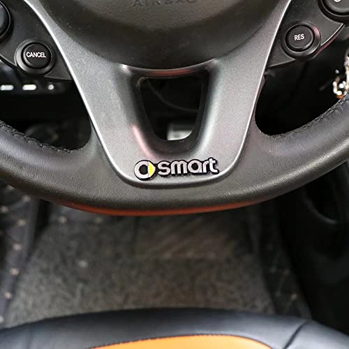 SHIFENG Für Smart Fortwo Forfour 453 451 450 Crossblade City Cabrio City-Coupe Roadster Smart Logo Metallaufkleber 2 Stück
