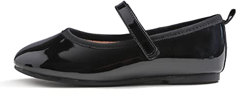 Feversole Basic Synthetic Girls Cute Dress,Ragazze Mary Jane Strap Scarpe Basse Ballerine da Principessa Scarpe da Scuola Piatte