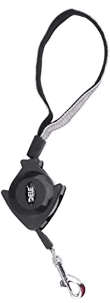 Mipcase Hundeleine Einziehbar Katze Hund Schwarz Gradfreie Joggen Hände/Nylon L Automatischer Zug Einziehbar Für Größe Hunde Gürtel Band Mittel Teleskopisch Hundeleine Aufroller