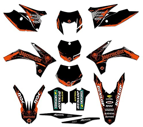 ENARUI Dekor Aufkleber Kompatibel mit KTM 125 250 400 450 350 200 300 150 500 525 EXC EXC-F XCW 2012 2013 und KTM XC XCF SXF 2011 2012