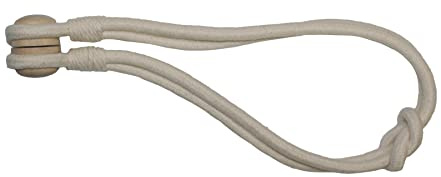 Gardinia Raffhalter Kordel für Vorhänge und Gardinen, Mit Magnet zur einfachen Befestigung, 47 cm, Magnetische Raffspange, Beige