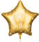 Folienballon Stern Happy Birthday Goldener Ballon Geburtstag Dekoballon Luftballon Gold Deko Geburtstag Ballon Sternform 40cm