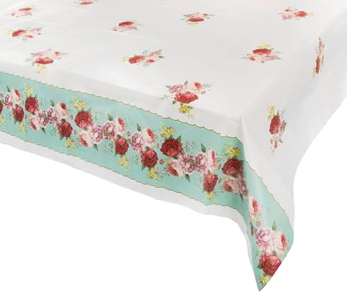 Talking Tables Floral Paper Table Cover 120 x 180 cm Mother's Day Decorations Vintage Afternoon Tea Wedding Tablecloth Recyclable Baby Shower Bridgerton Party