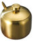 HOJIOESRD Azucarero de acero inoxidable, tarro de especias, recipiente de almacenamiento de condimentos de sal, dorado, Oro Tipo 2, L