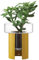 LSA International Terrazza Pot de fleurs 22 cm 19 cm Transparent/jaune moutarde