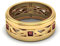 0,30 ctw quadratischer Granat Gedrehtes Seilband 925 Sterling Silber Ring Herren- und Damenringe Weisheitsband Gold Vermeil, 63