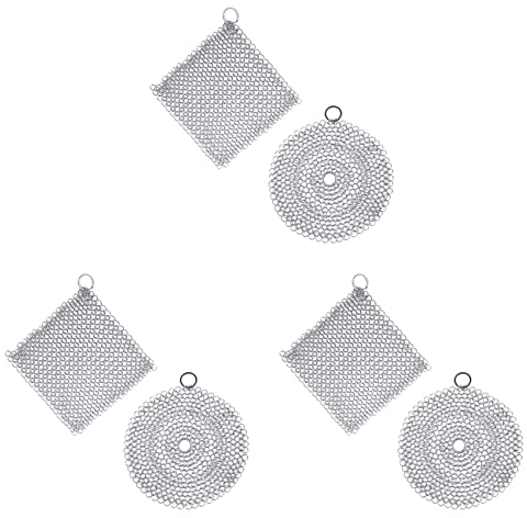 Cleaner , 6 Pieces Cleaner, , Dutch Oven Cleaner, Grill Cleaning Tools for Grill Pans or Woks