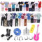 30 Pack of Clothes and Accessories Compatible with doll, Kleidung und Zubehör 5 Freizeitbekleidung Kleidung 5 Hosen 4 Paar Schuhe 1 Schwimmräder 1 Gitarre 1 Surfbrett 2 Brillen 2 Kopfhörer