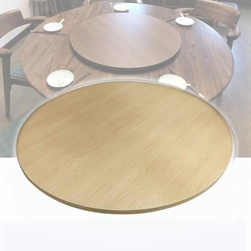 EMENAR Grand Plateau Tournant Lazy Susan en Bois, Plateau Tournant De Salle À Manger À Domicile, Plateau De Service Rond, Plateau Rotatif De Table 80cm 100cm (Color : Log, Size : 50cm/20inch)