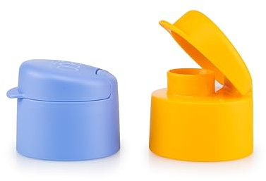 Tupperware EcoEasy Ersatzdeckel Hellblau + Orange Trinkverschluss Ersatzdeckel für EcoEasy 750 ml (C 139 und C 178)