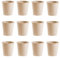 Lot de 12 verres à eau en plastique dur réutilisables et incassables pour fêtes et événements (120 marron)