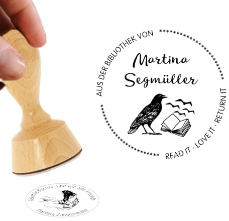 Ex Libris Stempel – Buchstempel mit Namen in diversen Motiven zur Auswahl – direkt hier personalisieren und bestellen