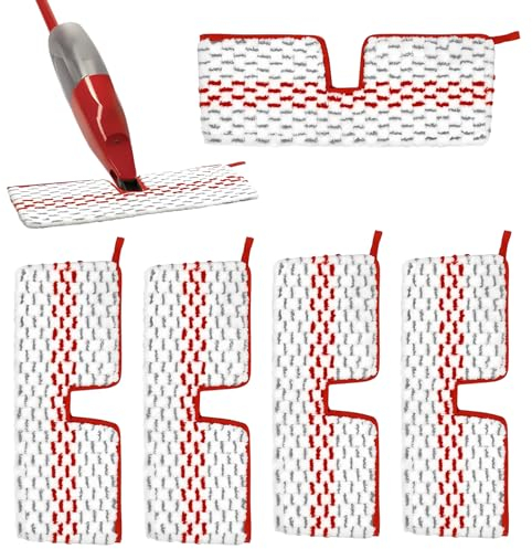 Rundago 4 Piezas Fregona Recambio Cubierta Microfibra Set, Cubierta de Repuesto para Fregona de Suelo Vileda/O-Cedar ProMist MAX, Mopas Reutilizables para Eliminar una Gran Variedad de Manchas