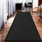 Nonslip Rubber Door Mat for Bath, Kitchen Entrance Front or Back Door Mat - Water Absorbent Dirt Trapper Runner Rug Machine Washable Floor Mat - 90 x 150cm, Black