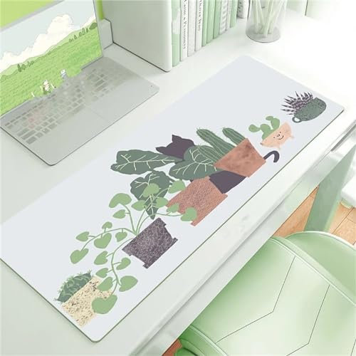 fghgbf Gaming Mouse Pad Vegetative Large Mouse Mat 800x300x2mm with Non-Slip Base and Stitched Edge Washable Desk Pad for Office & Home, Laptop, Gaming