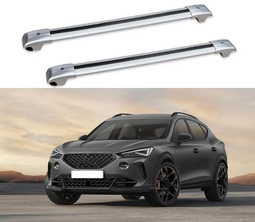 CCLXWY Dachträger aus Aluminium Dachträger-Querstangen für Cupra Formentor 2021+,Dachgepäckträger-Alu Relingträger 2 Stücke,A