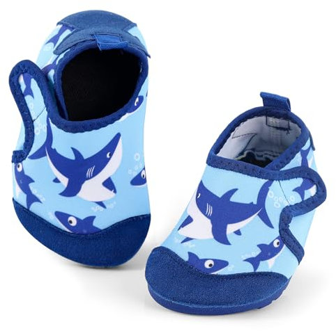 MASOCIO Escarpines Niño Calcetines Zapatos de Agua Bebe Verano para Playa Piscina Zapatillas Natacion Antideslizante Azul 2 (Talla Fabricante: CN 25/26) EU 22/23