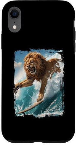 Hülle für iPhone XR Löwe Surfen