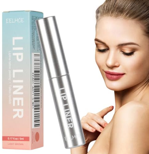 LOPHE Peel Off Lip Liner & Stain, Infused with Hyaluronic Acid & Vitamin, Waterproof & Transfer-proof, Highly Pigmented Peel Off Lip Liner Tattoo, Long Lasting Makeup Gift for Women