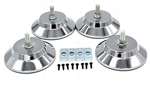 BEALIFE Lot de 4 niveleurs de jambe de bureau de piscine antirouille hauteur réglable table de -pong tapis de pied de protection avec vis de montage